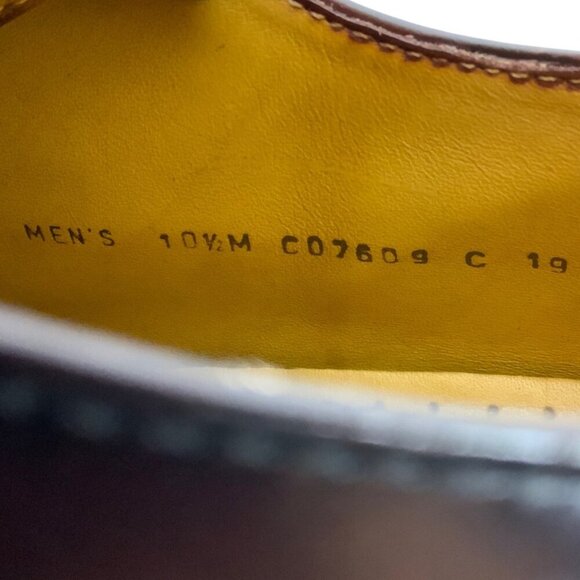 Cole Haan Mens Burgundy Leather Wingtip Oxford Shoes Size 10.5 M - Picture 9 of 10